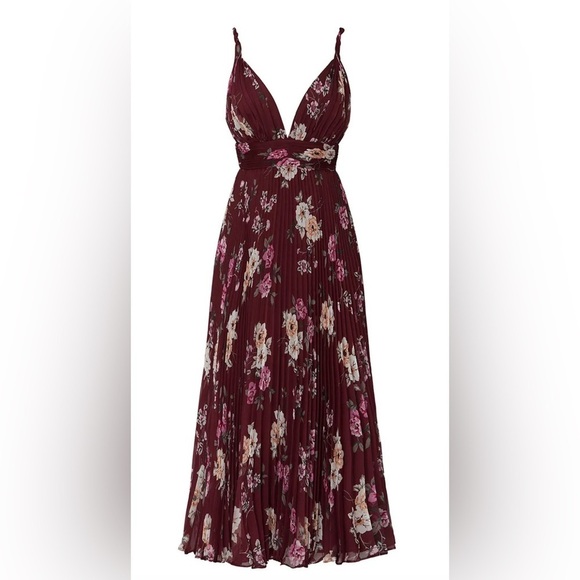 Jill Stuart Dresses & Skirts - Jill Jill Stuart Zola Print Dress - Burgundy Floral Maxi Dress